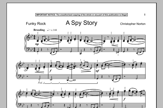 Christopher Norton A Spy Story Sheet Music
