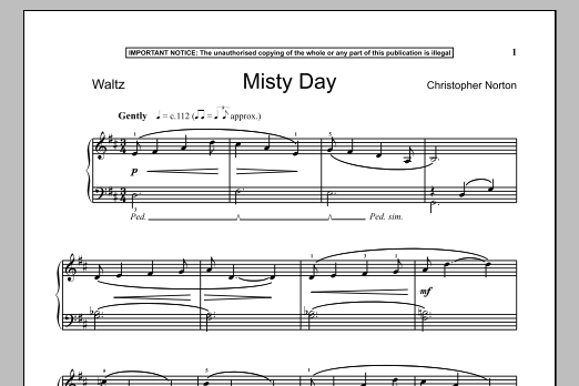 Christopher Norton Misty Day Sheet Music