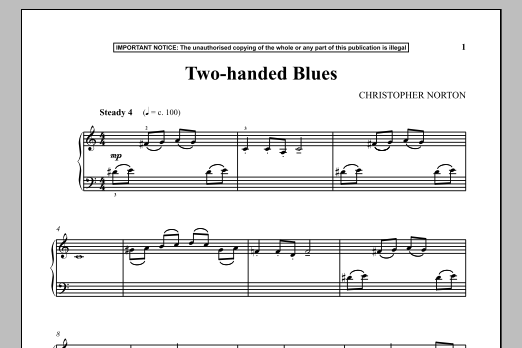 Christopher Norton Two-Handed Blues Sheet Music