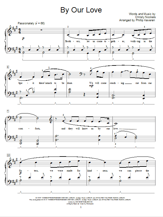 Christy Nockels By Our Love (arr. Phillip Keveren) Sheet Music
