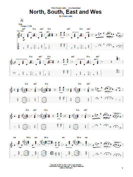 Chuck Loeb North, South, East And Wes Sheet Music