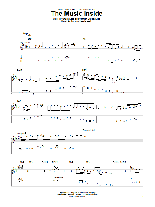Chuck Loeb The Music Inside Sheet Music