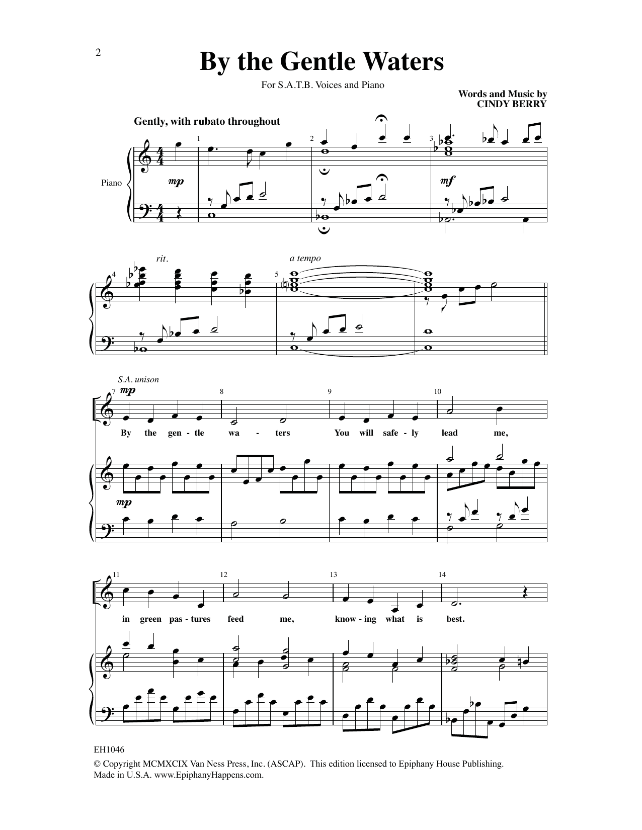 Cindy Berry By the Gentle Waters Sheet Music