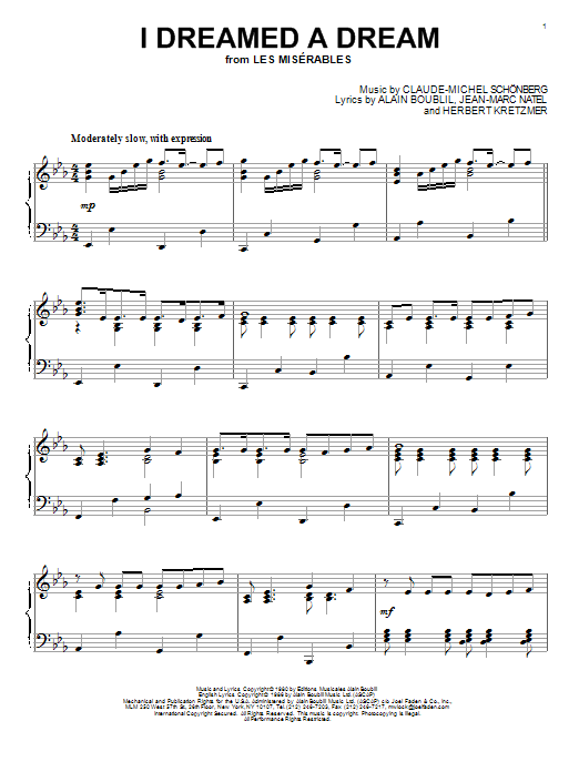 Claude-Michel Schonberg Les Miserables Piano Solo Movie Pack featuring Suddenly Sheet Music