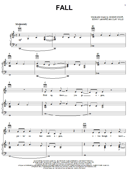 Clay Walker Fall Sheet Music