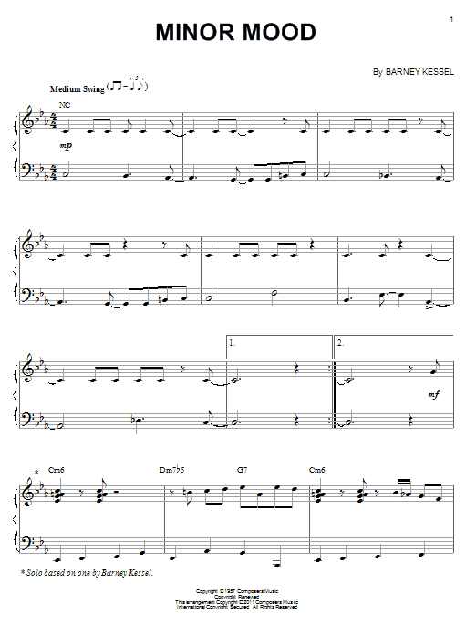 Clifford Brown Minor Mood (arr. Brent Edstrom) Sheet Music