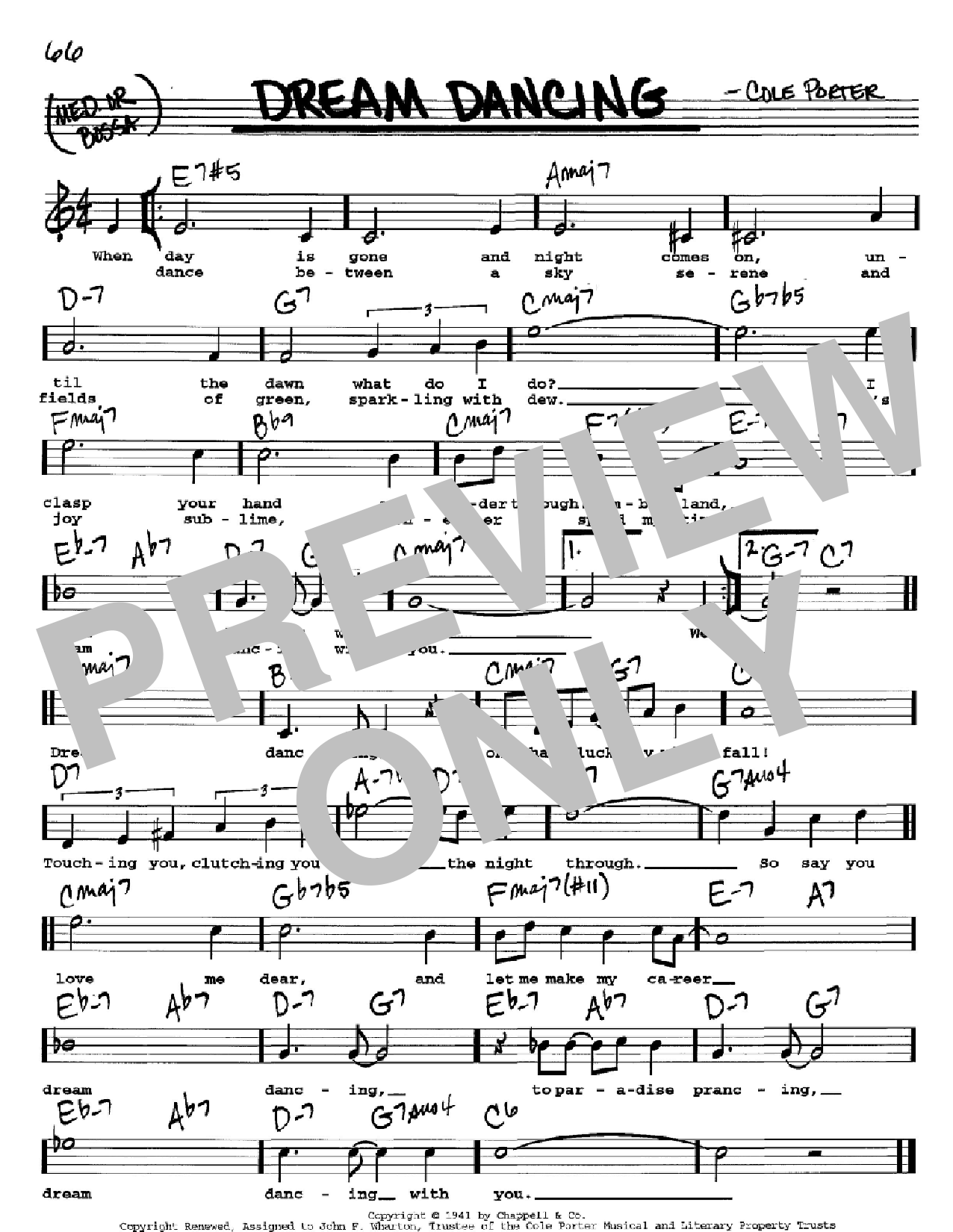 Cole Porter Dream Dancing Sheet Music