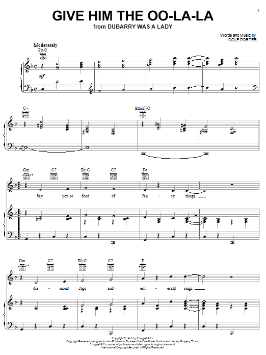 Cole Porter Give Him The Oo-La-La Sheet Music