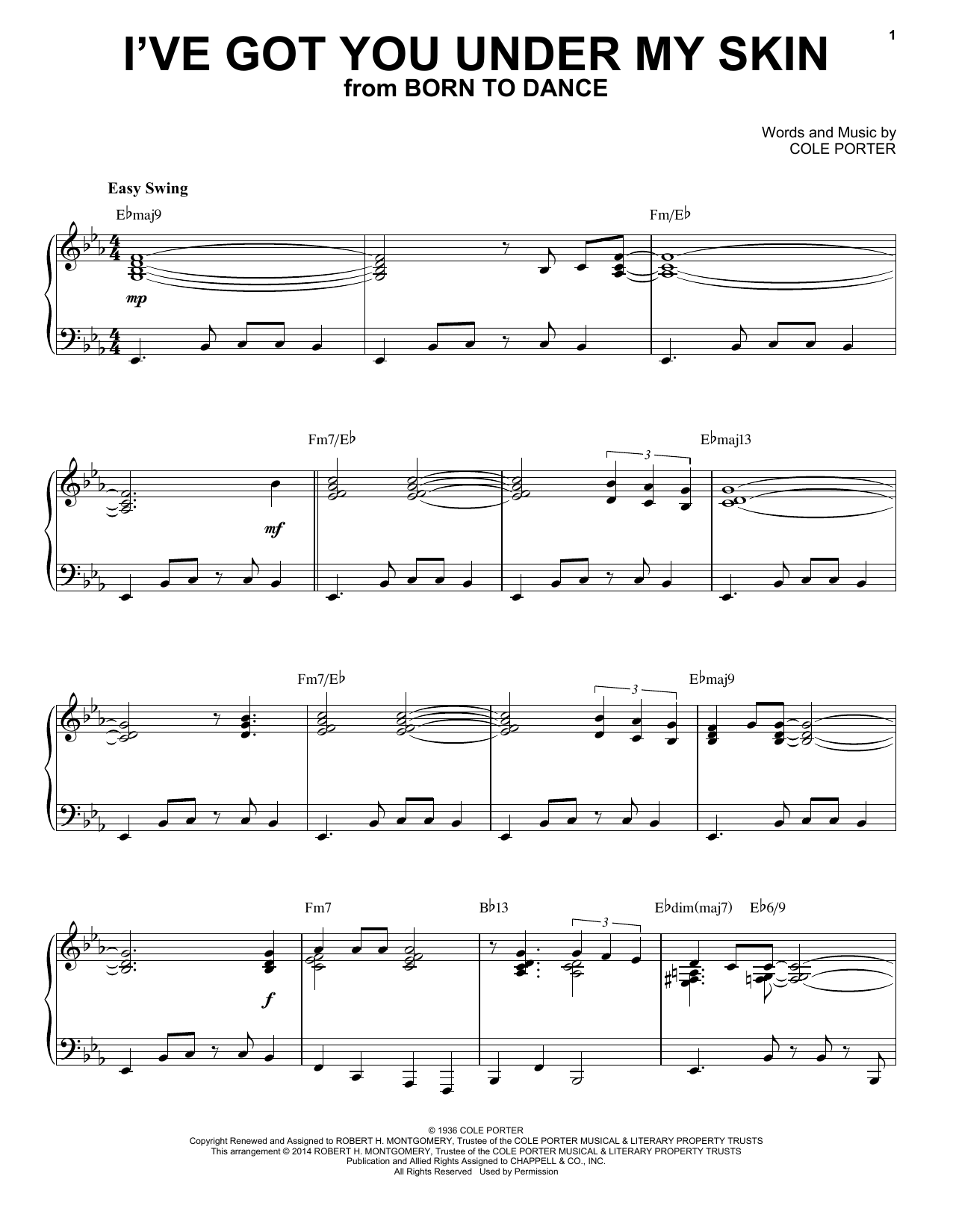Cole Porter I've Got You Under My Skin [Jazz version] (arr. Brent Edstrom) Sheet Music