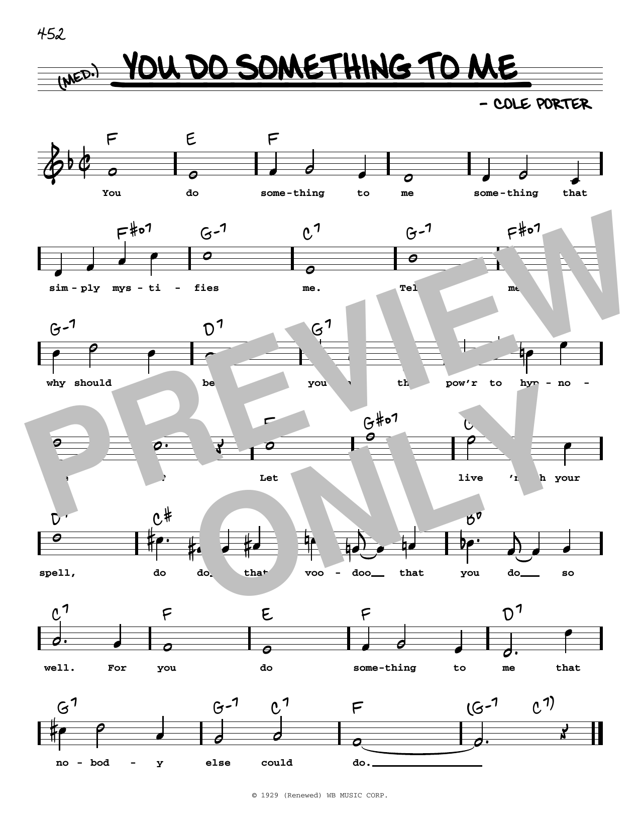 Cole Porter You Do Something To Me (High Voice) (from Can-Can) Sheet Music