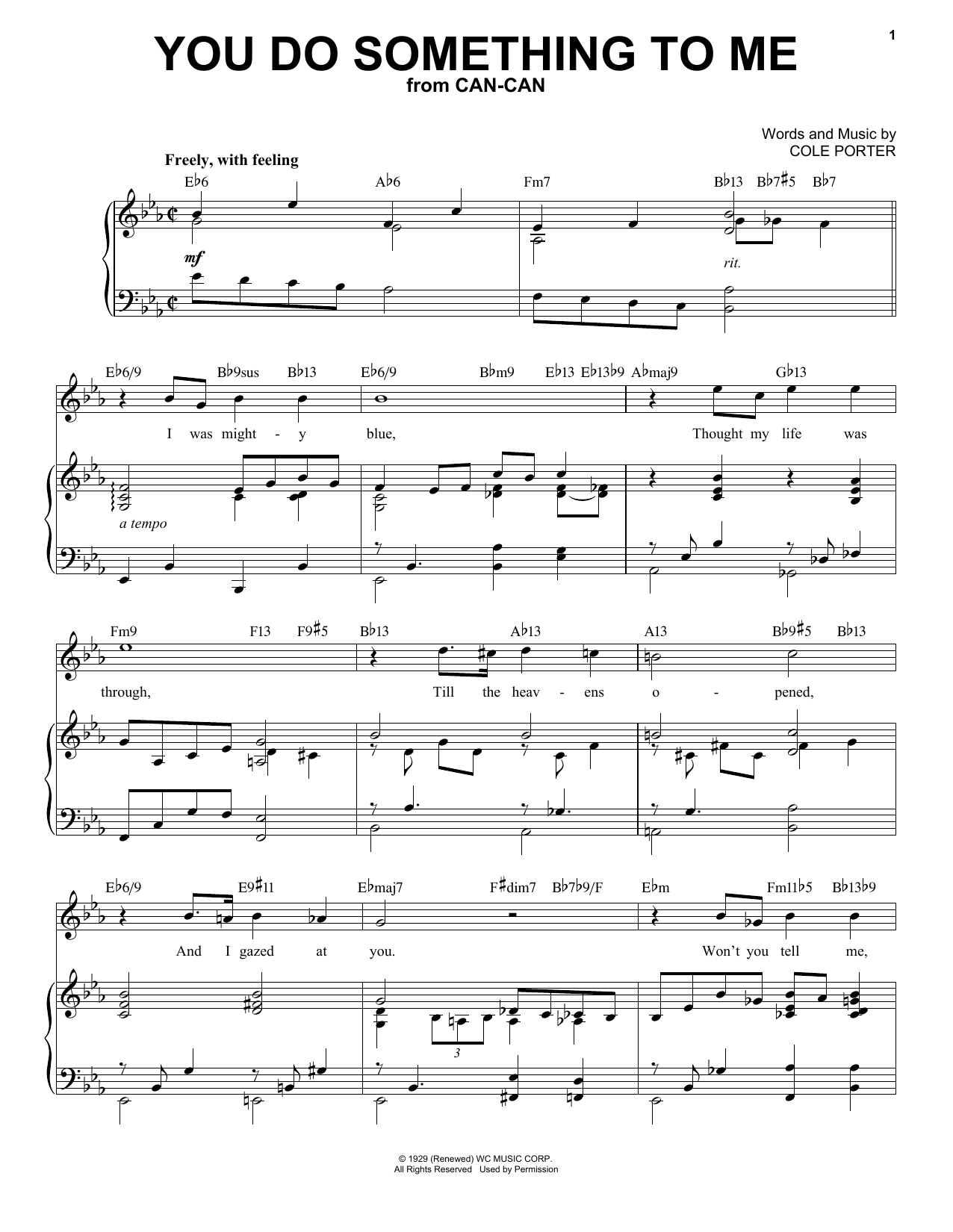 Cole Porter You Do Something To Me [Jazz version] (from Can-Can) (arr. Brent Edstrom) Sheet Music