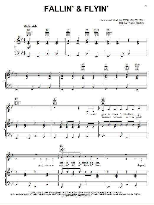Colin Farrell and Jeff Bridges Fallin' & Flyin' Sheet Music