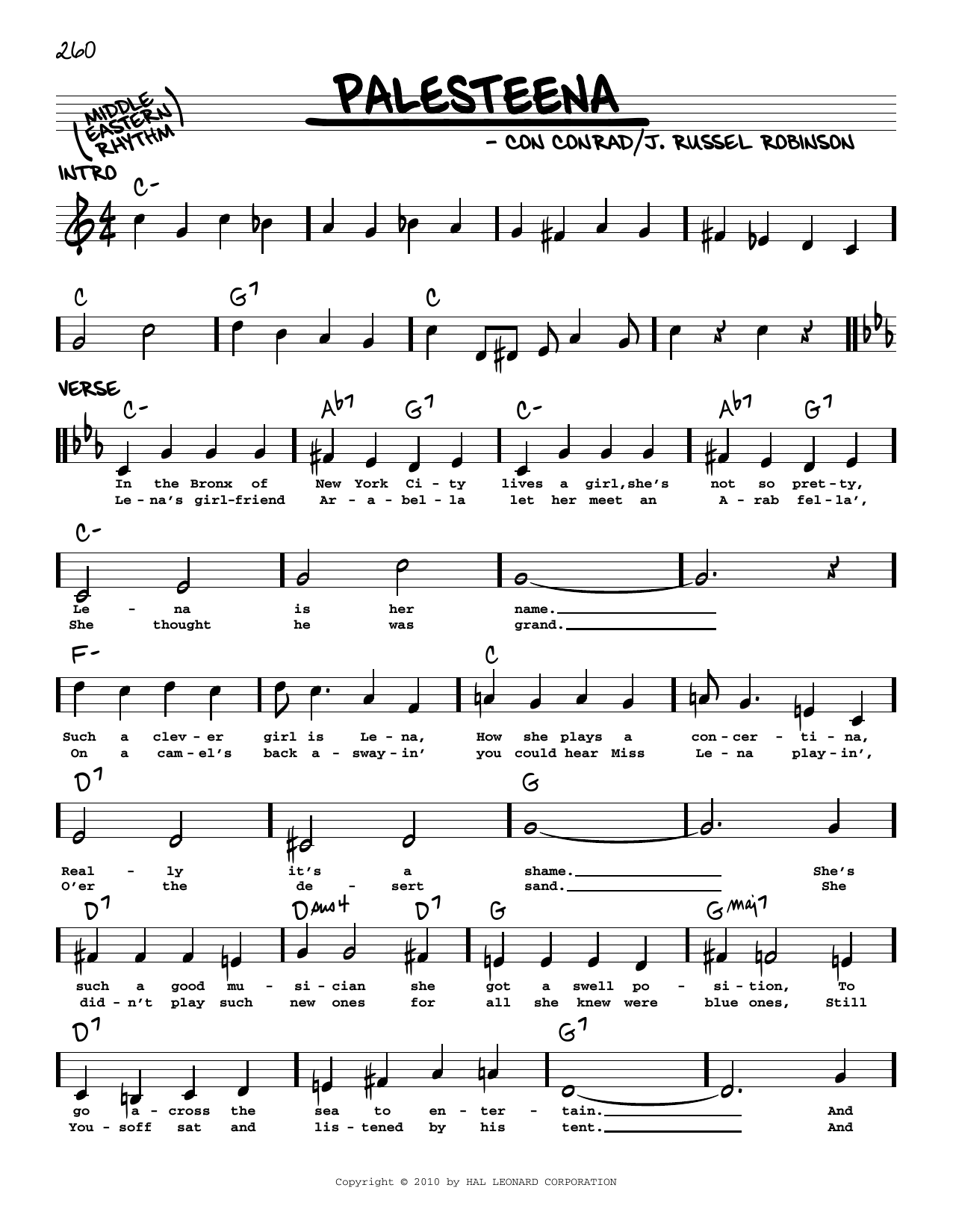 Con Conrad Palesteena (arr. Robert Rawlins) Sheet Music