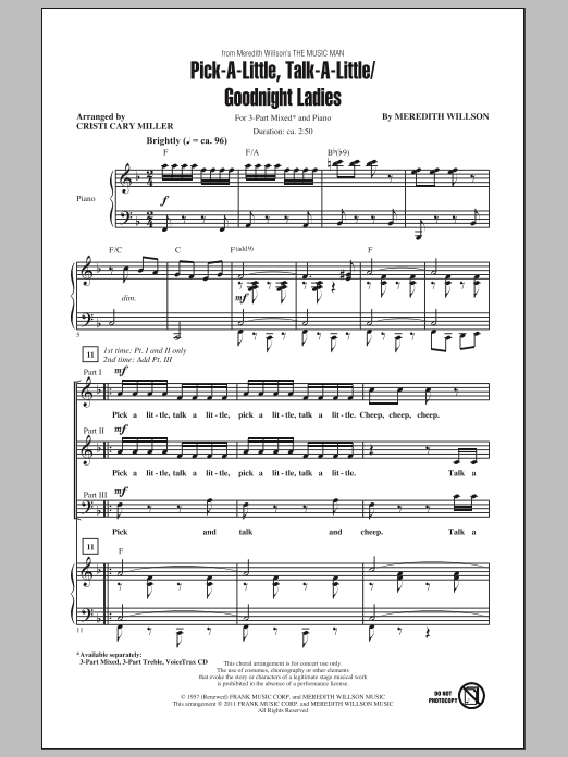 Cristi Cary Miller Pick-A-Little, Talk-A-Little / Goodnight Ladies Sheet Music