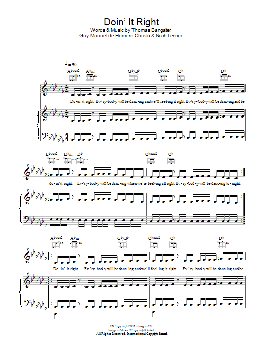 Daft Punk Doin' It Right Sheet Music