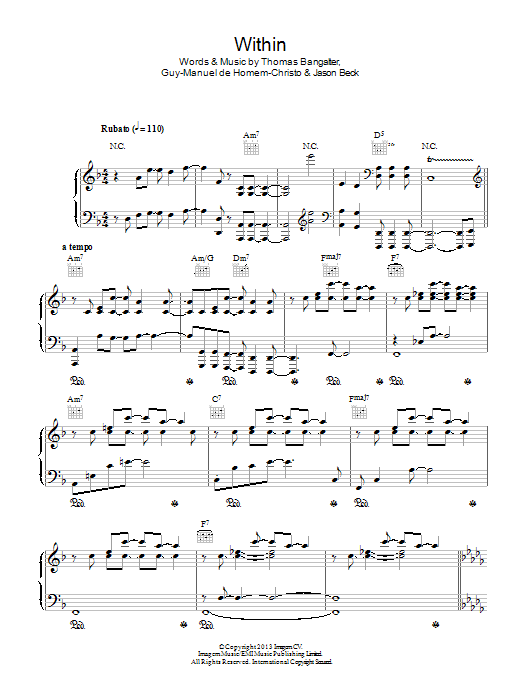 Daft Punk Within Sheet Music