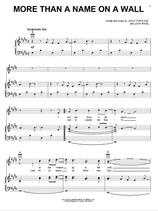 Dailey & Vincent More Than A Name On A Wall Sheet Music