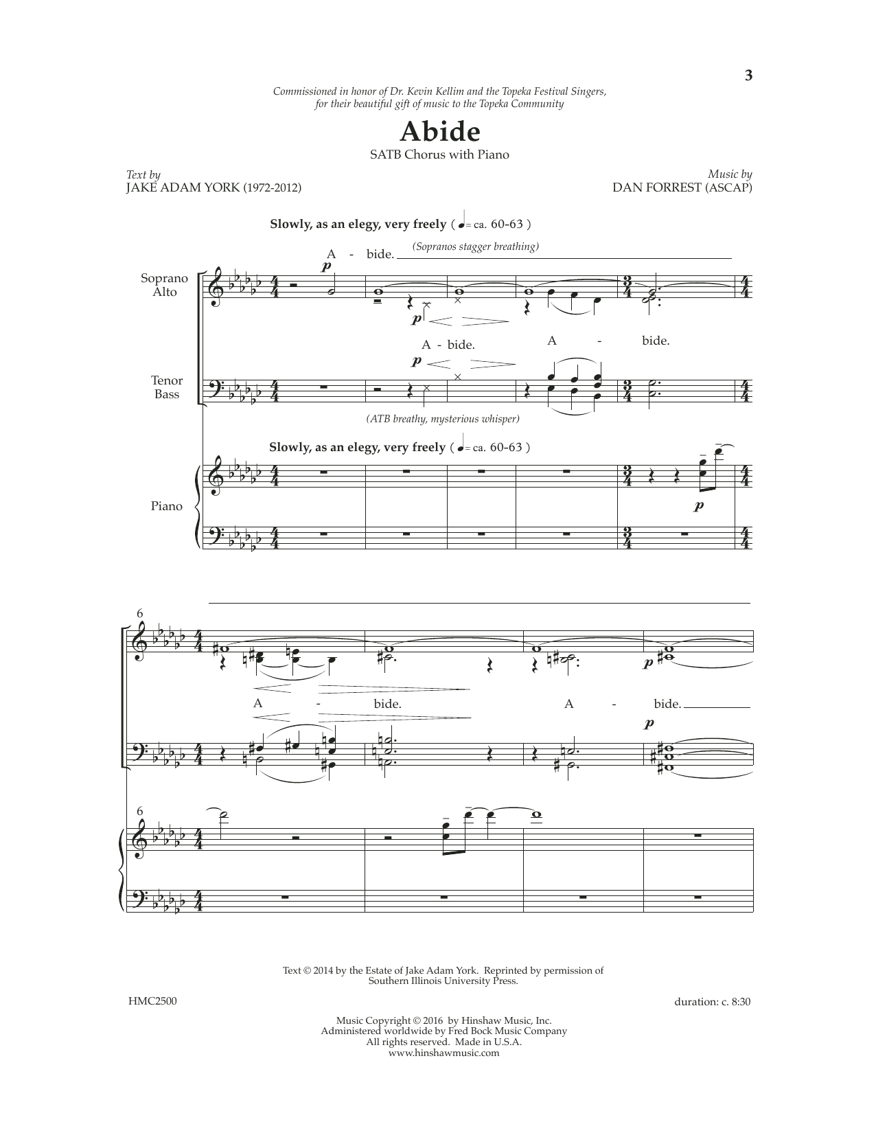 Dan Forrest Abide Sheet Music