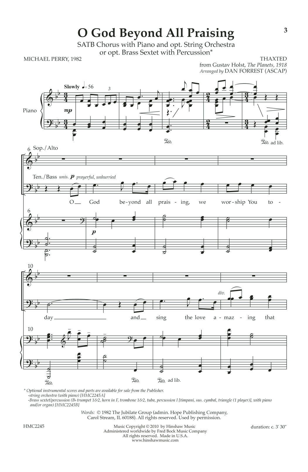 Dan Forrest O God Beyond All Praising Sheet Music