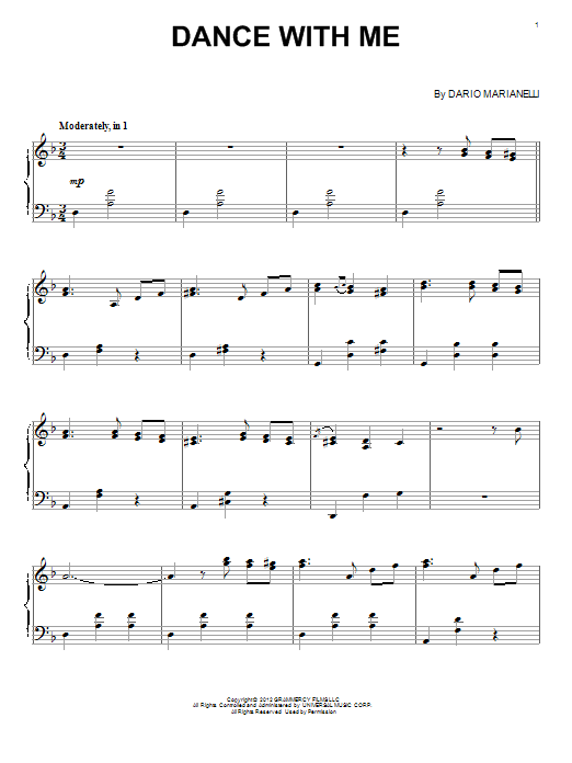 Dario Marianelli Dance With Me Sheet Music