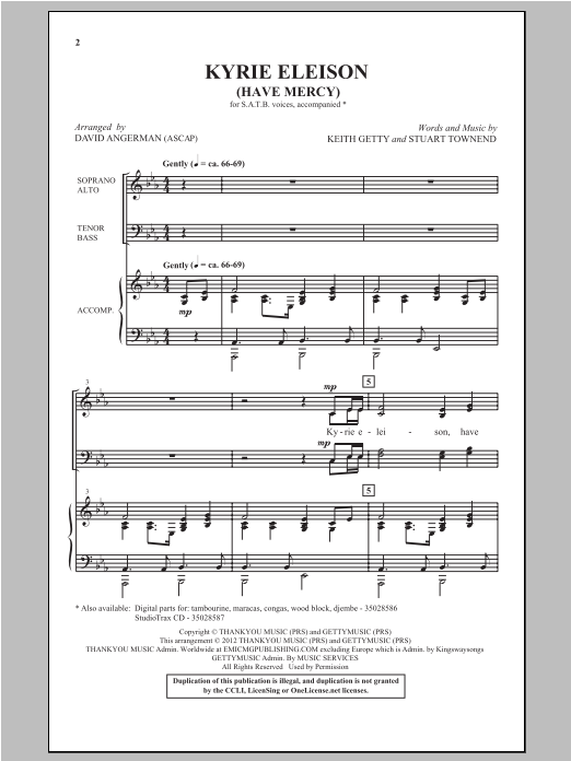 David Angerman Kyrie Eleison (Have Mercy) Sheet Music
