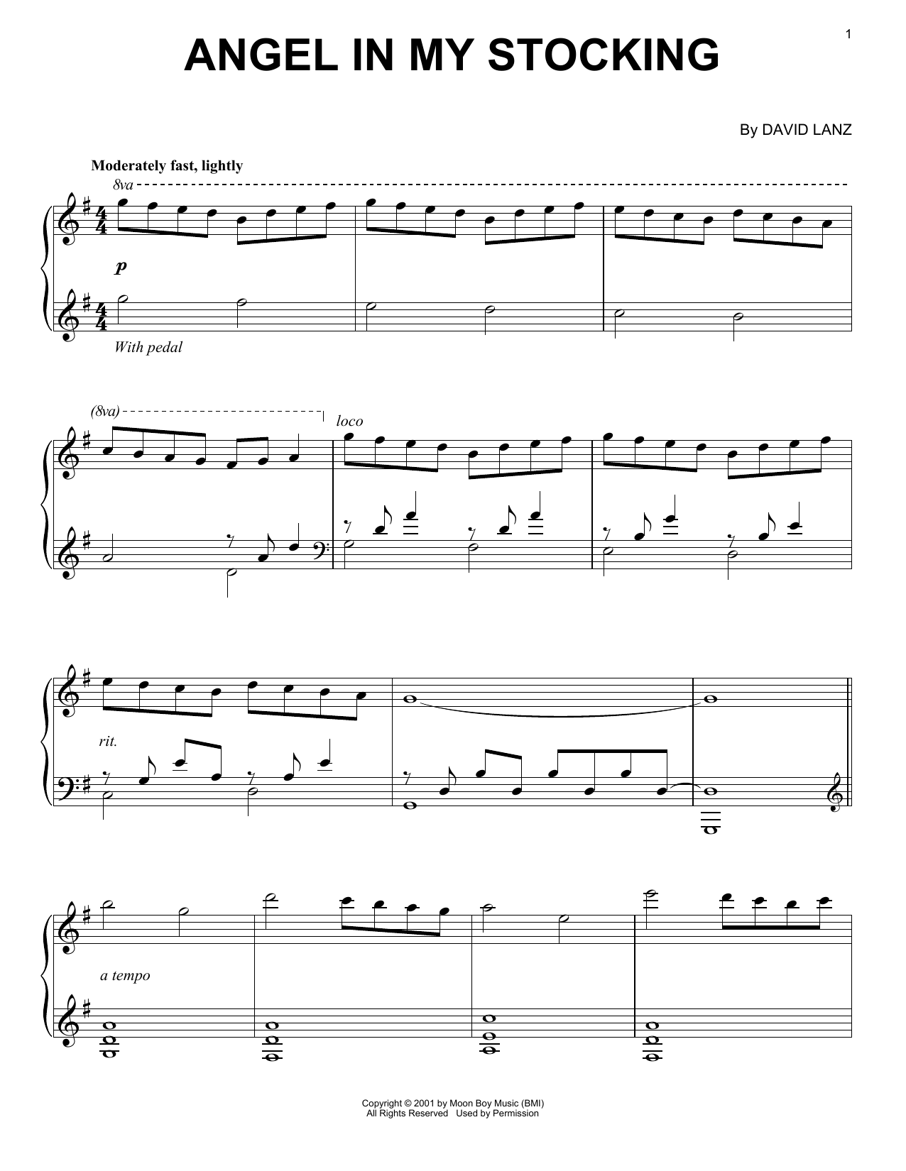 David Lanz Angel In My Stocking Sheet Music