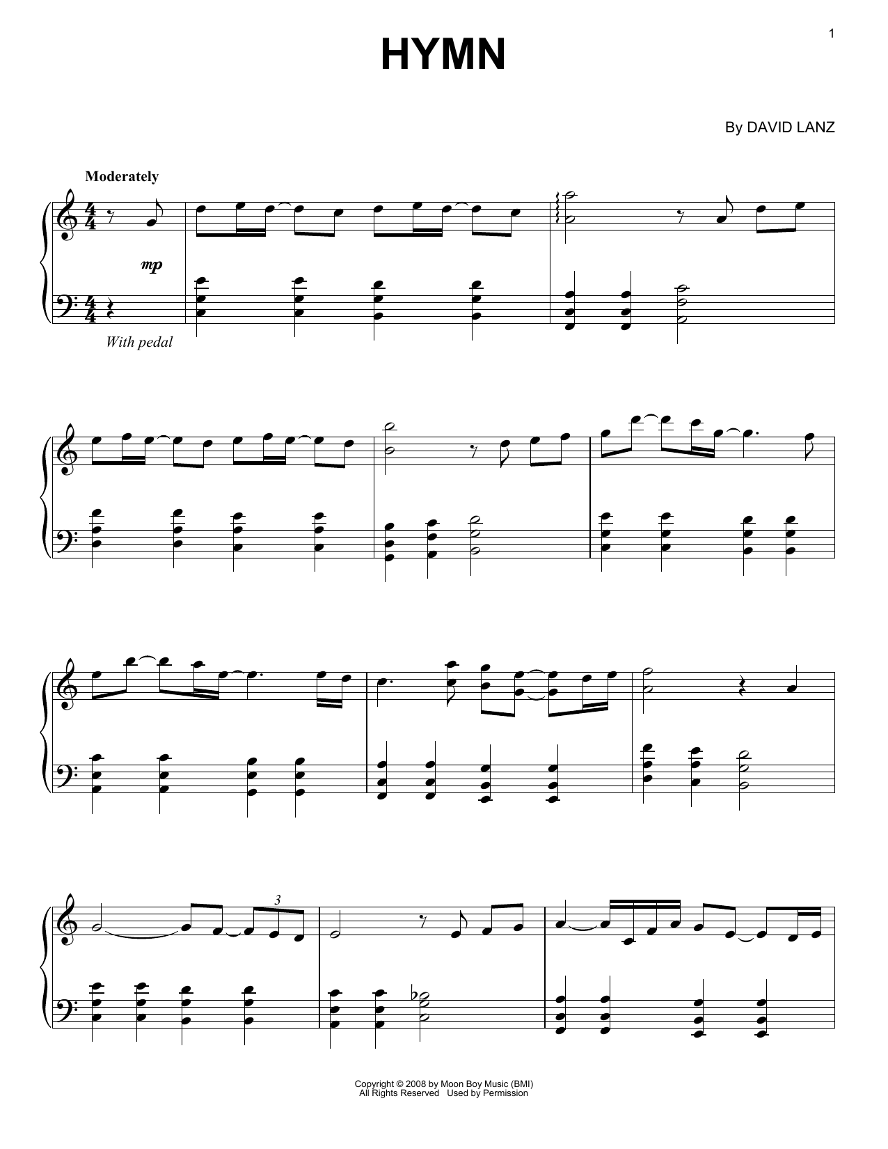 David Lanz Hymn Sheet Music