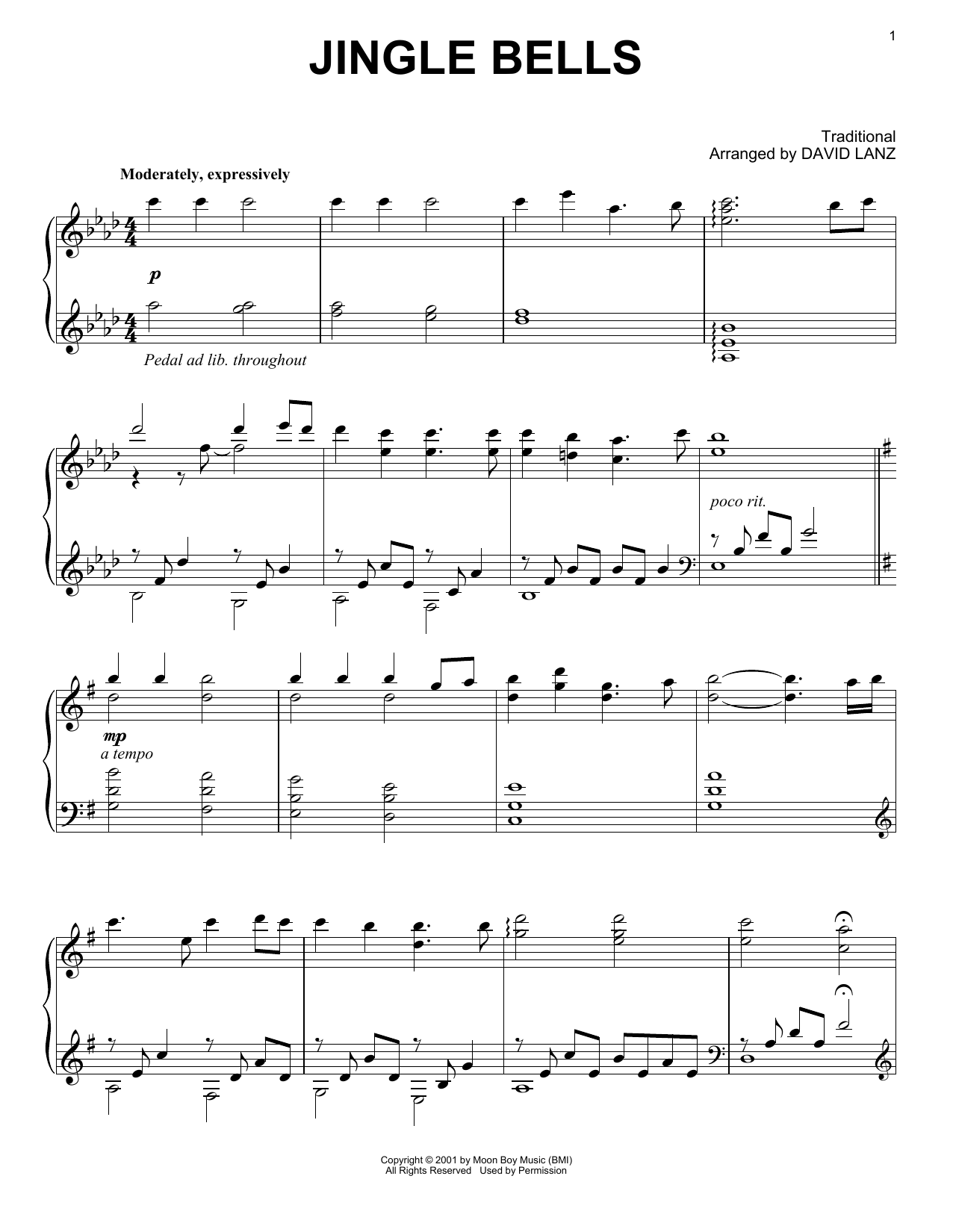 David Lanz Jingle Bells Sheet Music