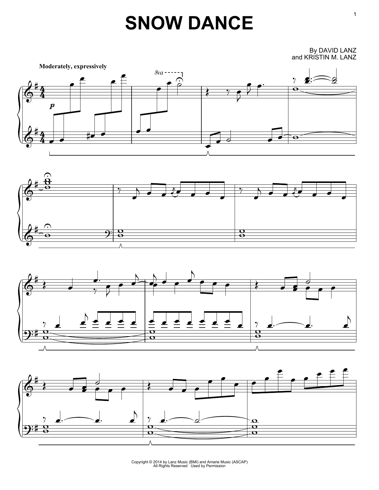 David Lanz & Kristin Amarie Snow Dance Sheet Music