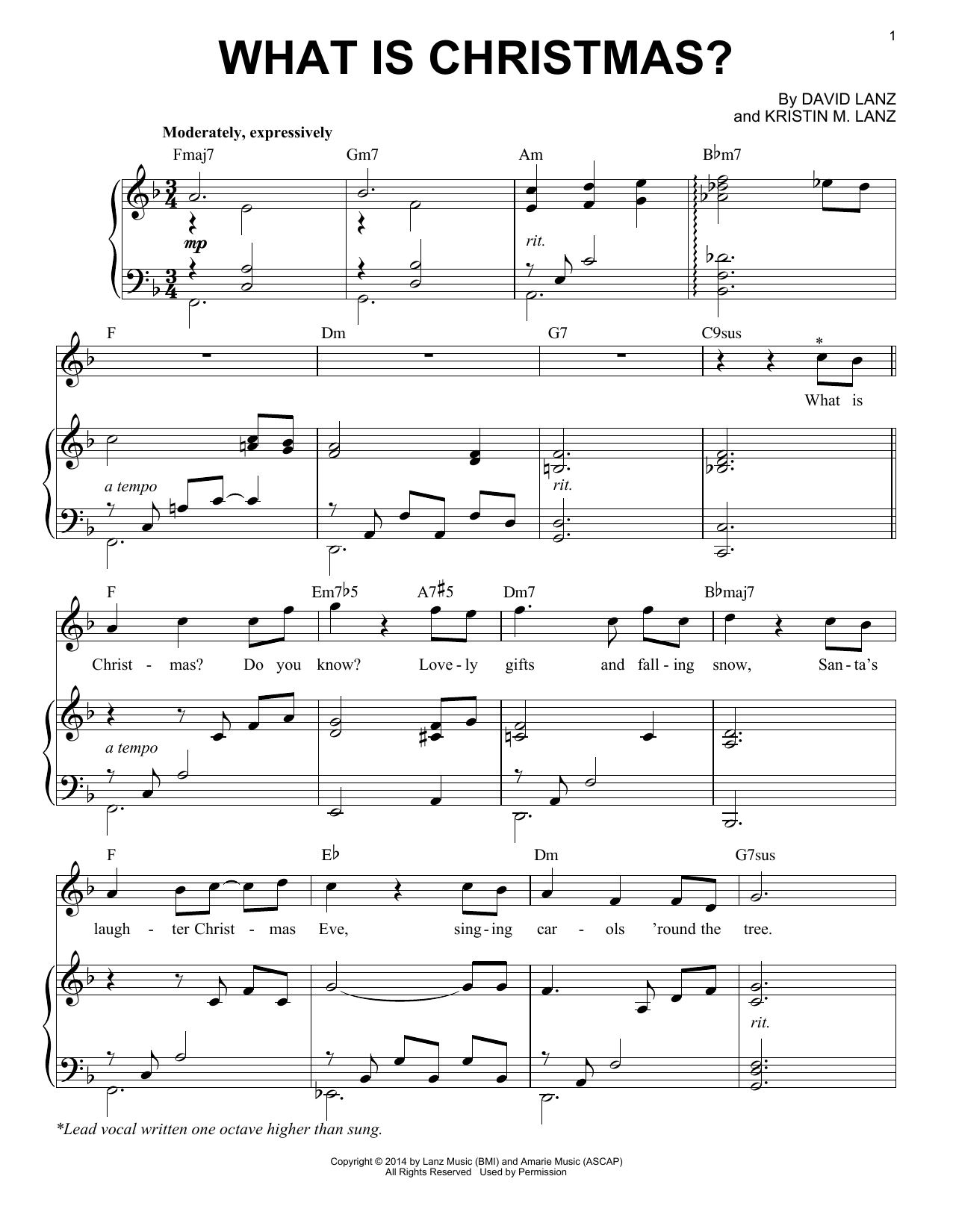 David Lanz & Kristin Amarie What Is Christmas? Sheet Music