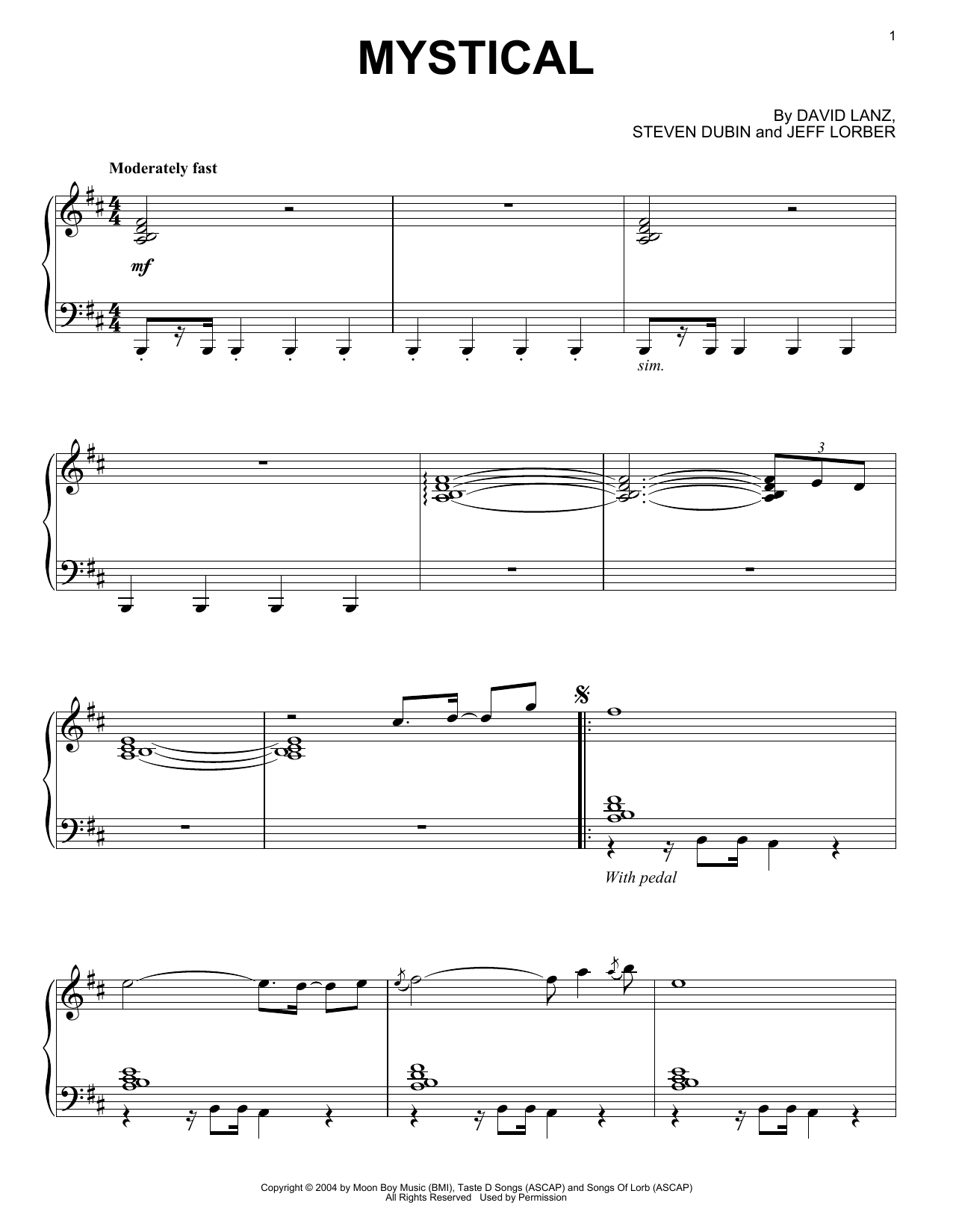 David Lanz Mystical Sheet Music
