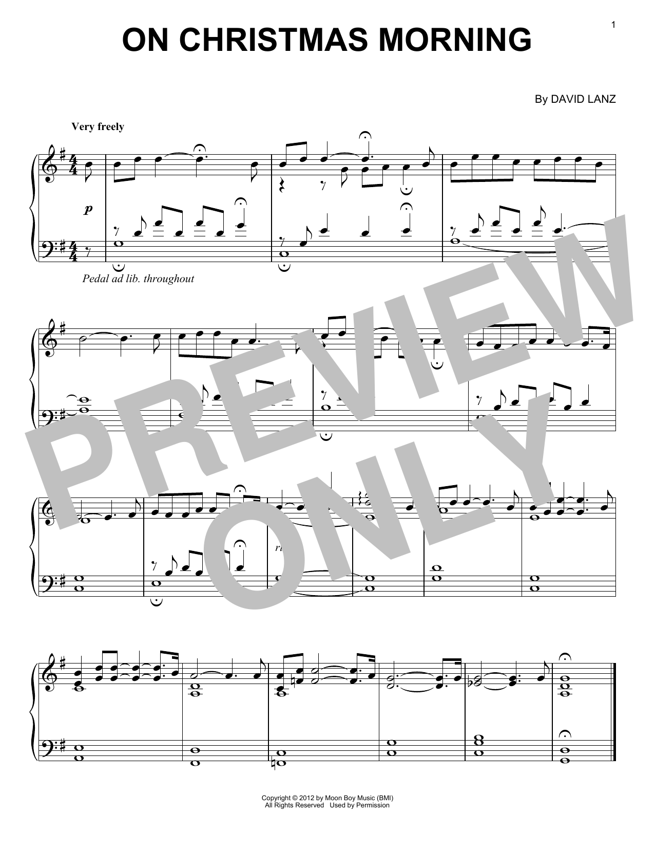 David Lanz On Christmas Morning Sheet Music