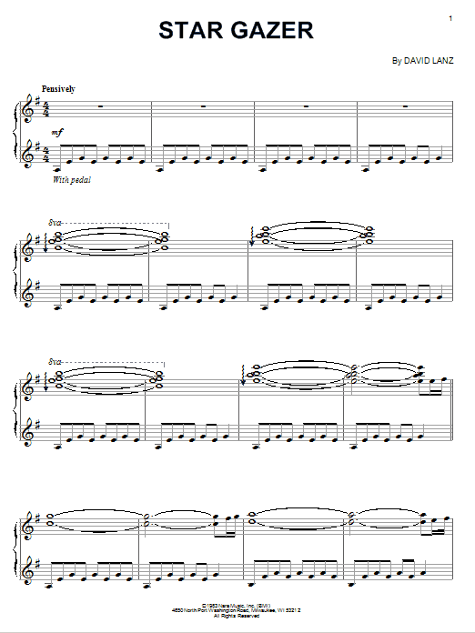 David Lanz Star Gazer Sheet Music