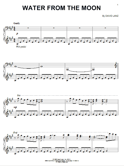 David Lanz Water From The Moon Sheet Music
