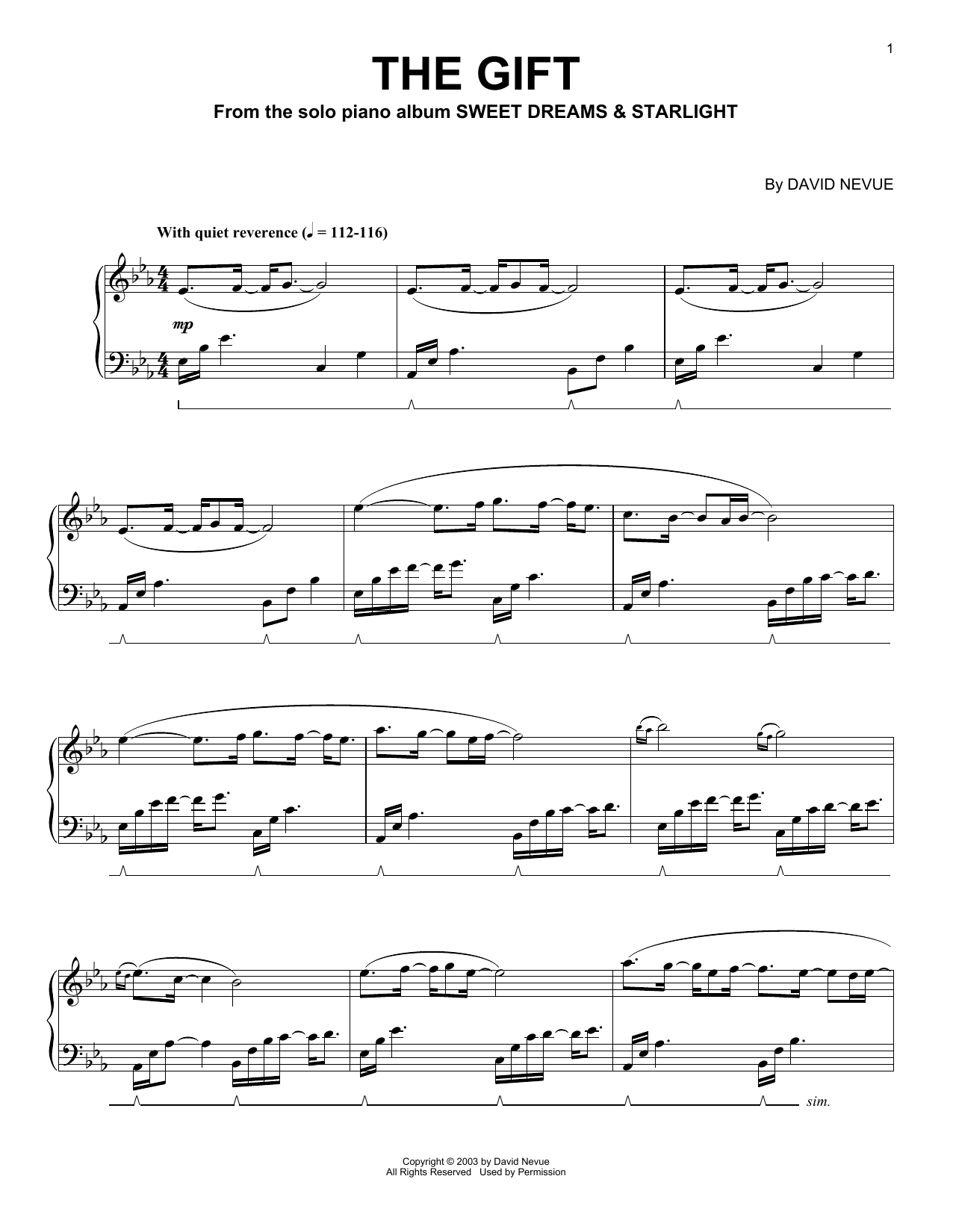 David Nevue The Gift Sheet Music