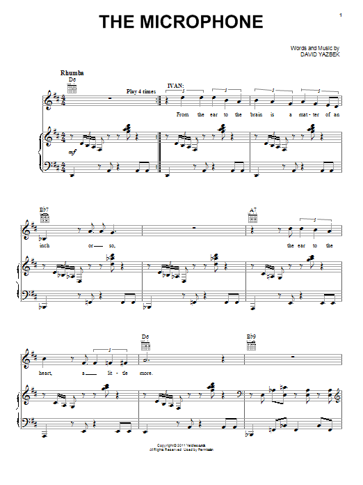 David Yazbek The Microphone (from Women On The Verge Of A Nervous Breakdown) Sheet Music