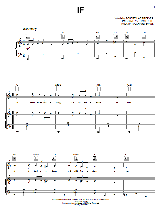 Dean Martin If Sheet Music