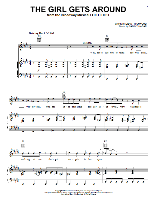 Dean Pitchford The Girl Gets Around Sheet Music