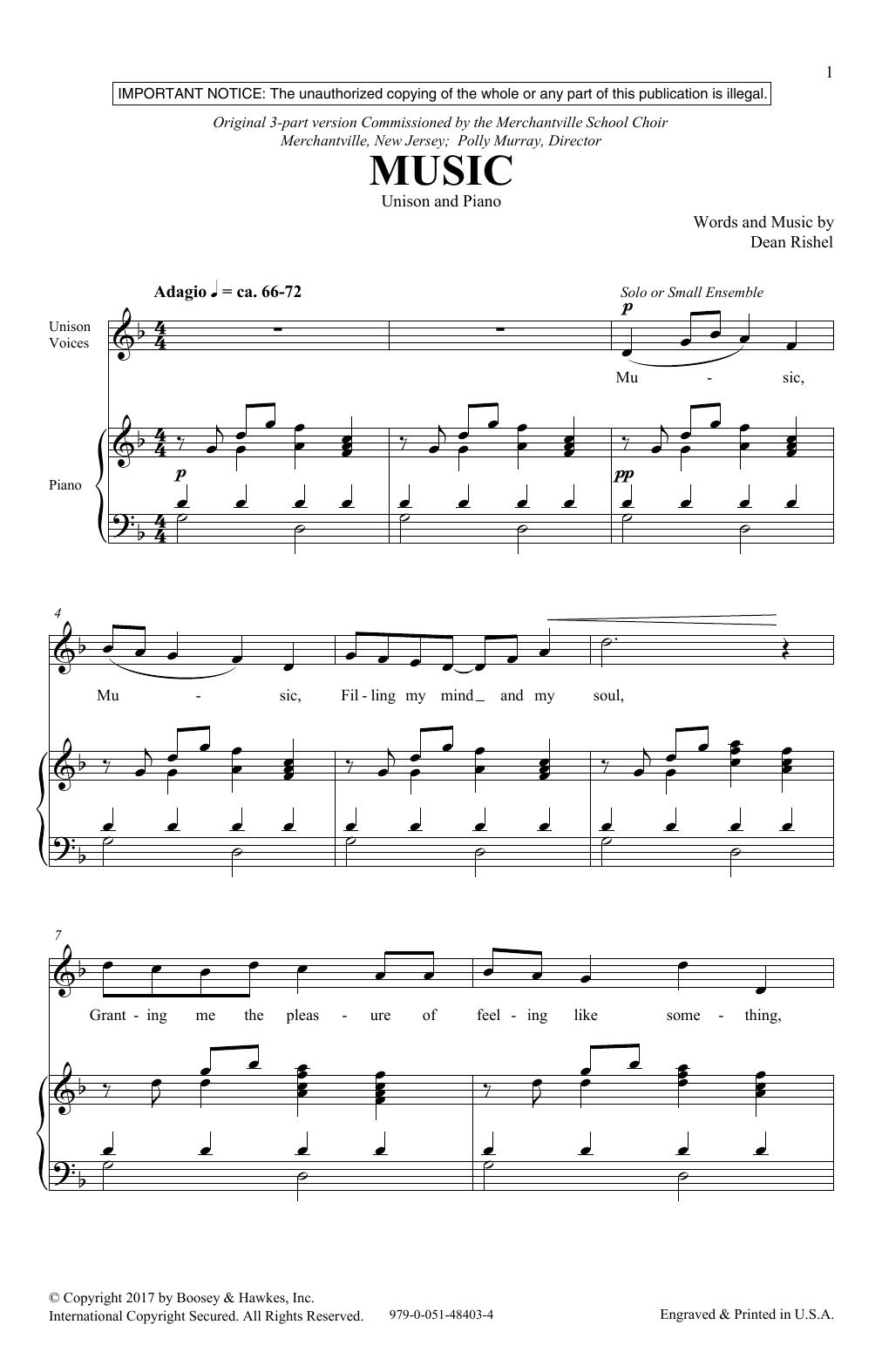 Dean Rishel Music Sheet Music