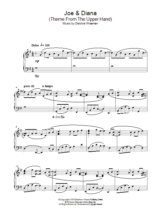 Debbie Wiseman Joe & Diana (Theme From The Upper Hand) Sheet Music