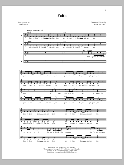 Deke Sharon Faith Sheet Music