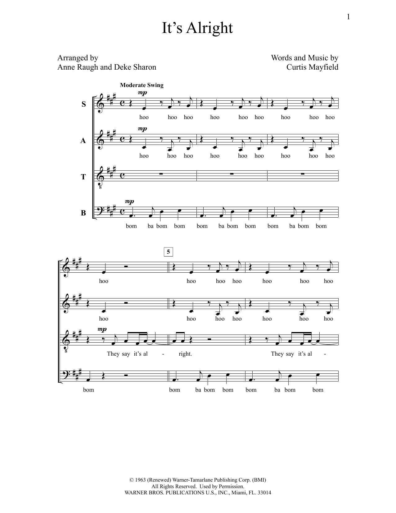 Deke Sharon It's Alright Sheet Music