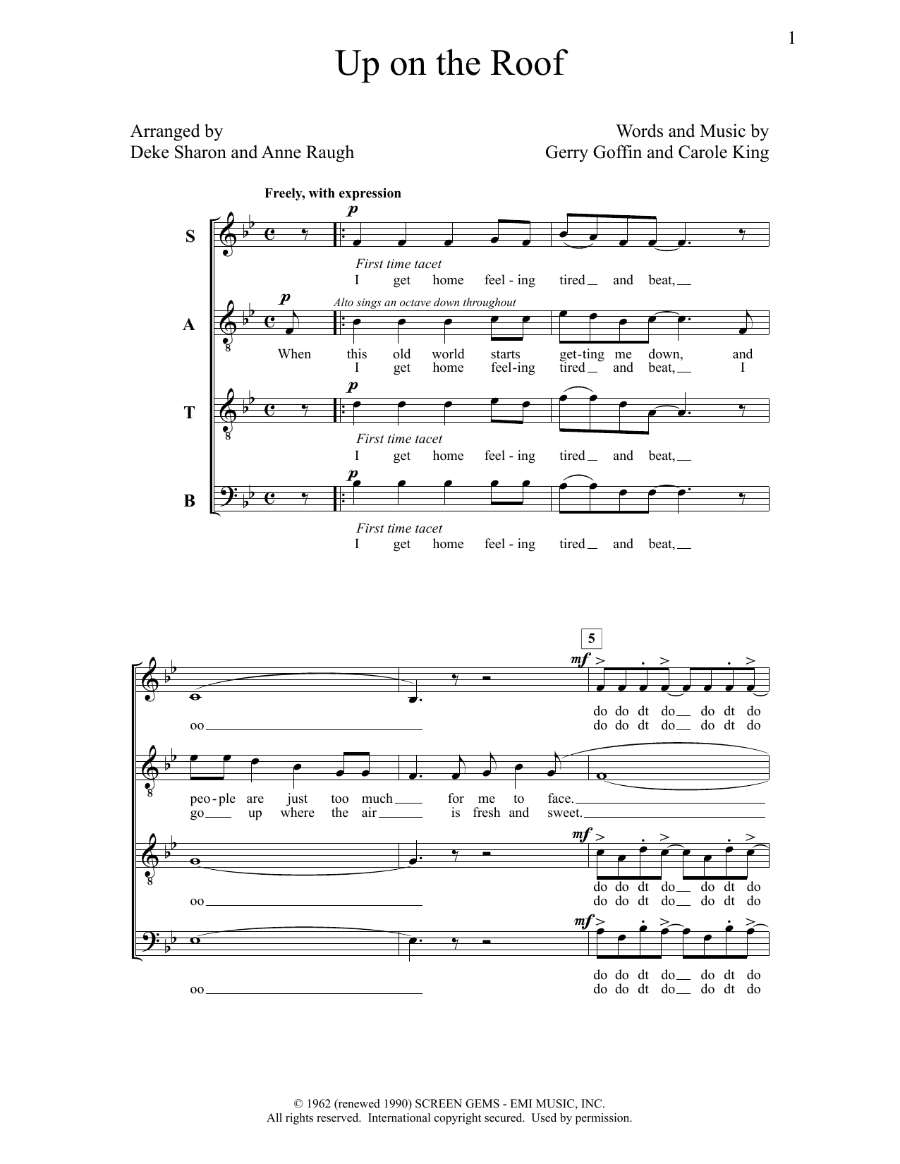 Deke Sharon Up On the Roof Sheet Music