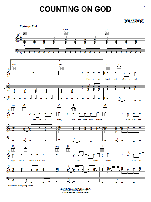 Desperation Band Counting On God Sheet Music
