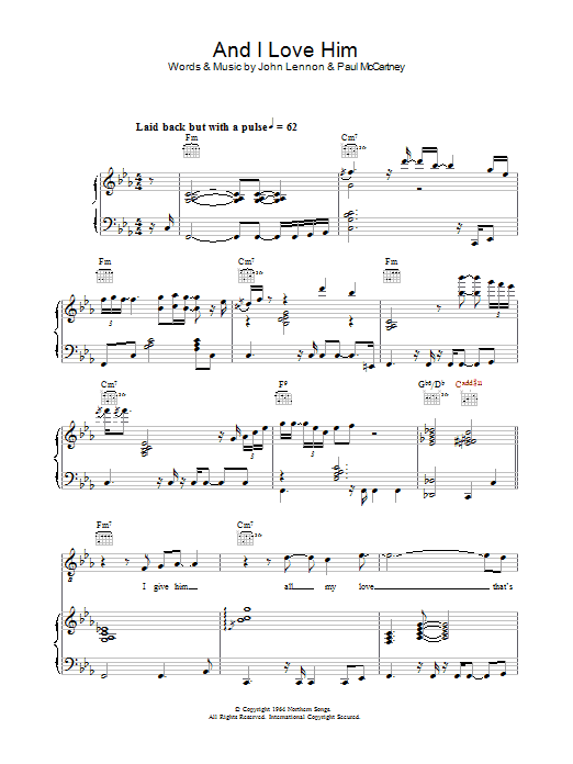 Diana Krall And I Love Him Sheet Music