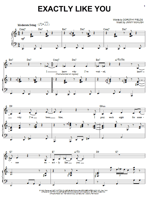 Diana Krall Exactly Like You Sheet Music