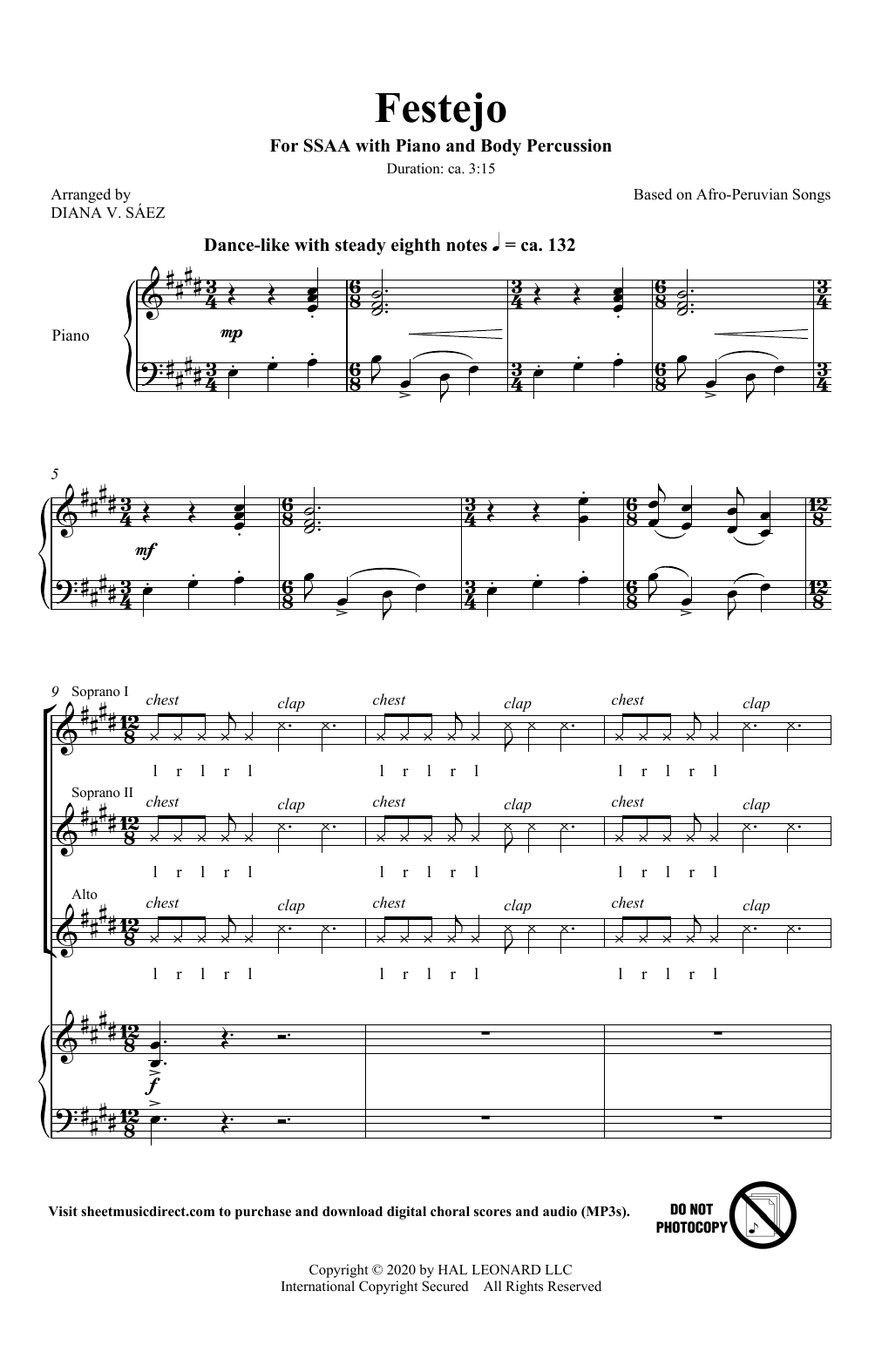 Diana Saez Festejo Sheet Music