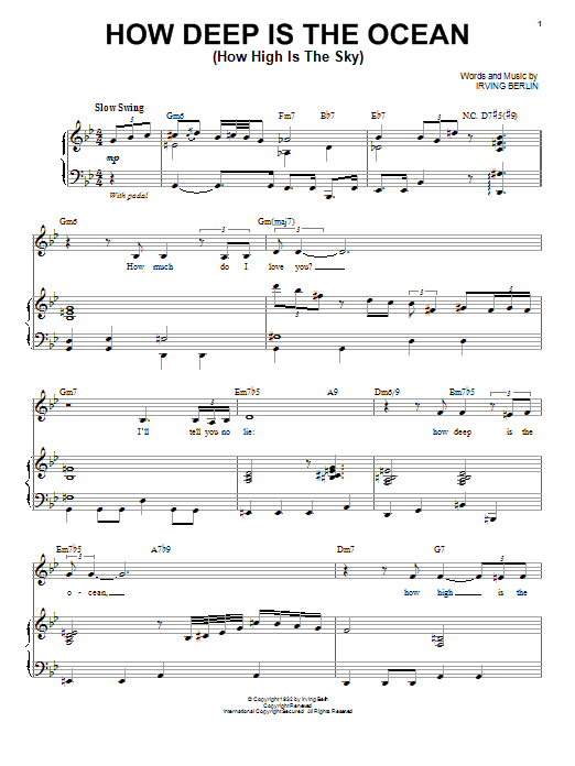 Dick Haymes How Deep Is The Ocean (How High Is The Sky) Sheet Music