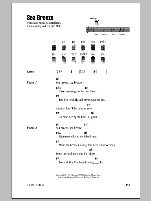 Dick Manning Sea Breeze Sheet Music