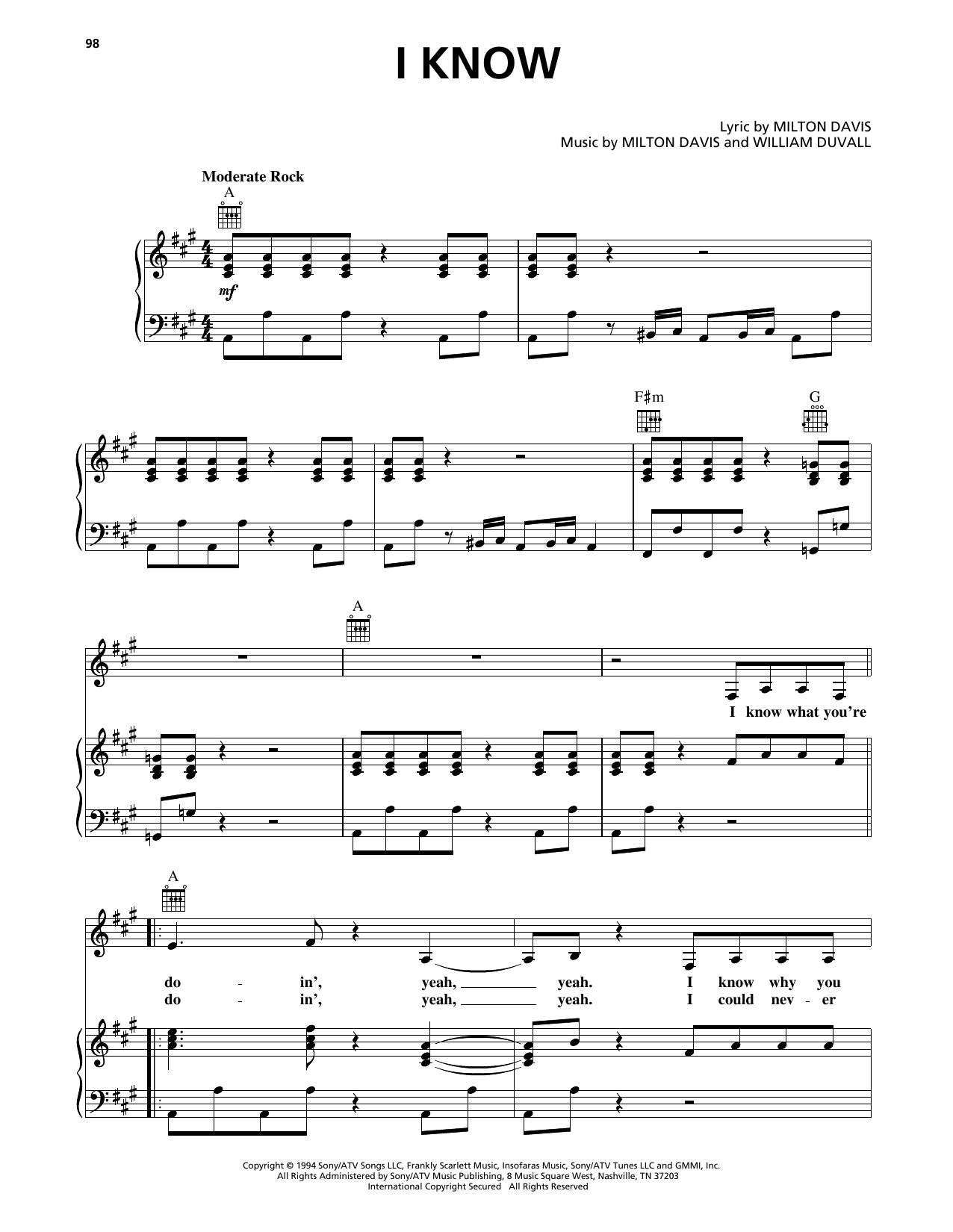 Dionne Farris I Know Sheet Music